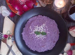 A picture of Purple Cabbage Risotto.