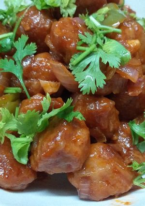 A picture of Soya Beans Manchurian.