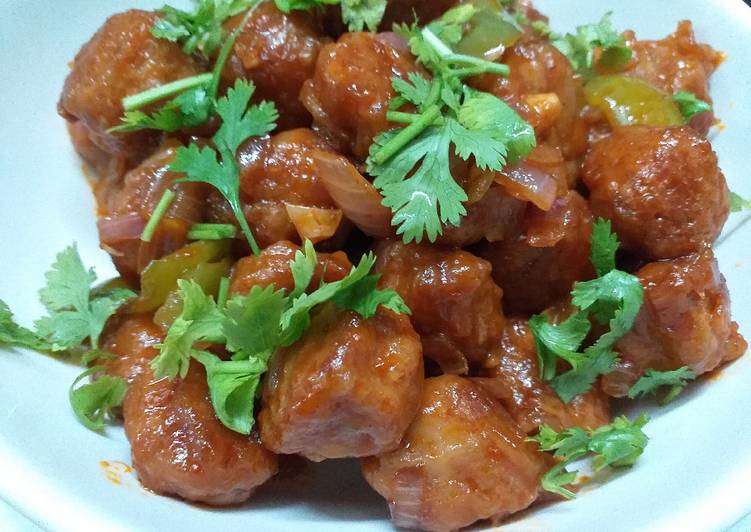 How to Prepare Quick Soya Beans Manchurian