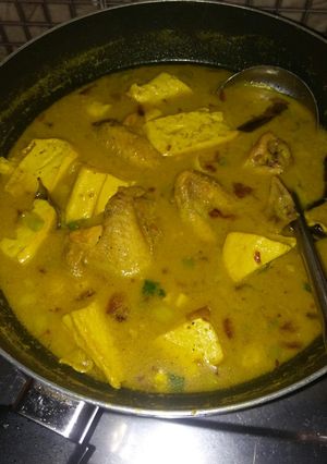 Foto resep Opor kuning tahu ayam 👌