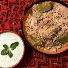 A picture of Chicken Pulao.