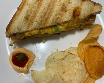 Fresh, Cooking Recipe Grilled cheese chilli sandwich Delicious