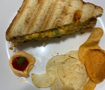 New Recipe Grilled cheese chilli sandwich Home Style