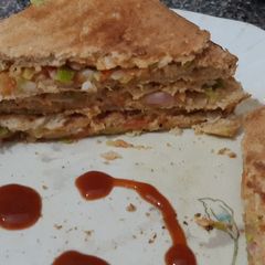 A picture of Veg mayonnaise sandwich.