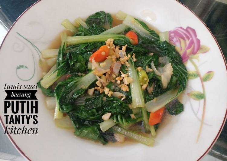 Resep Tumis sawi bawang putih Anti Gagal