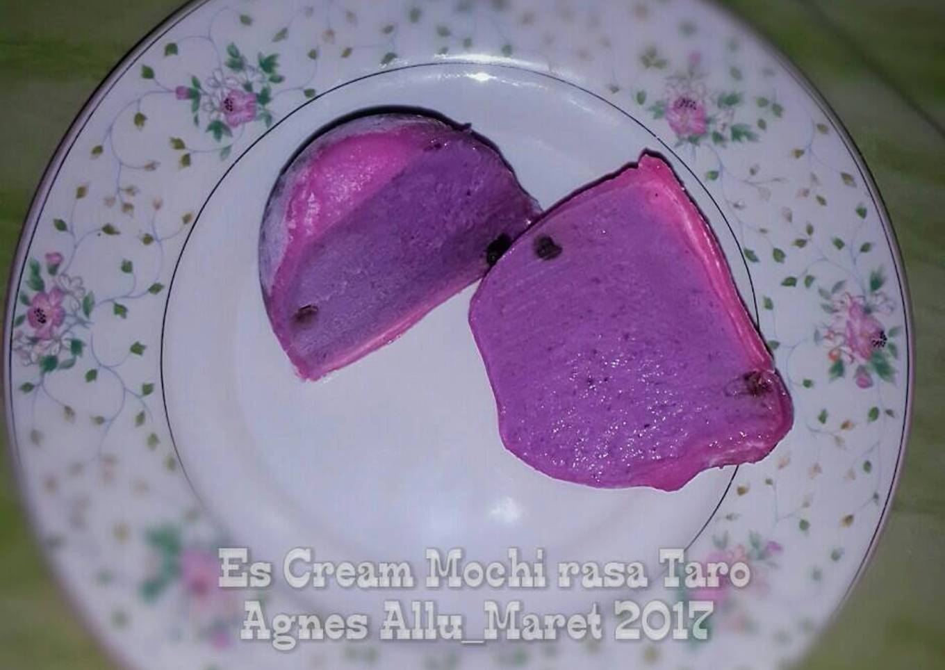 Resep Es Cream Mochi Rasa Taro
