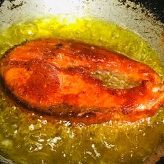 A picture of Salmon fish fired.