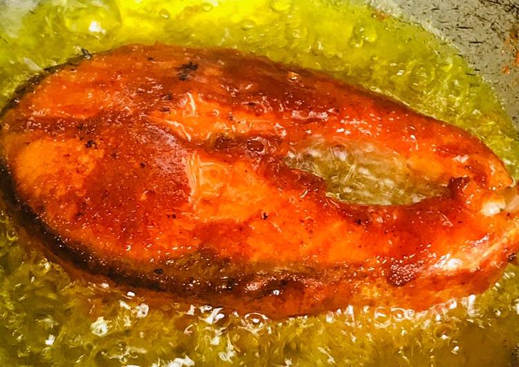 Simple Way to Make Homemade Salmon fish fired