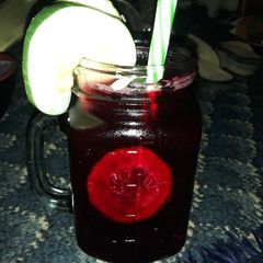 A picture of Red Lemon and Cucumber Cocktail.