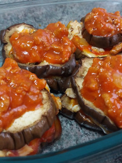 Una foto de Montaditos de berenjena a la Provenzal