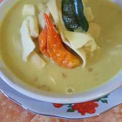 A picture of Santan Pondoh (umbut kelapa).