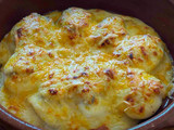 Huevos rellenos de setas con bechamel