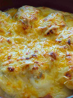 Una foto de Huevos rellenos de setas con bechamel