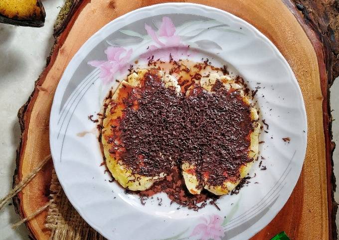 Pisang Bakar Coklat Saus Milo