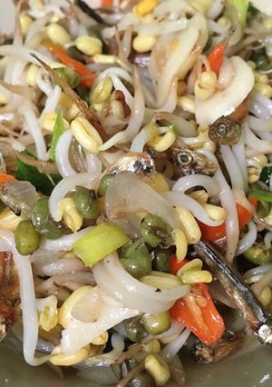 Foto resep Tauge Cah Ikan Asin