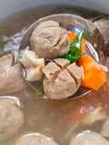 Sup Ayam Bakso Sayuran Kuah Kuning