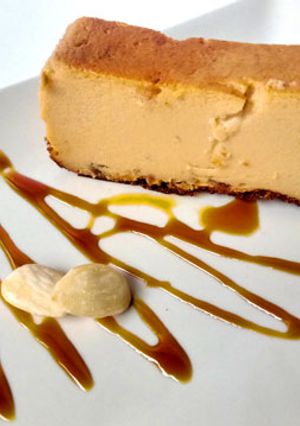 Una foto de Flan de turrón