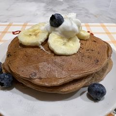 A picture of Banana protein pancakes.