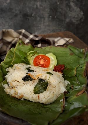 Foto resep Nasi bakar ayam teri kemangi
