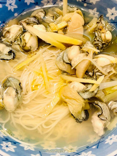 酸菜蚵仔湯麵線 的食譜成品照片