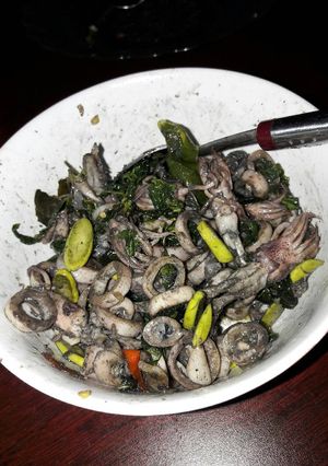 Foto resep Cumi hitam tumis petai