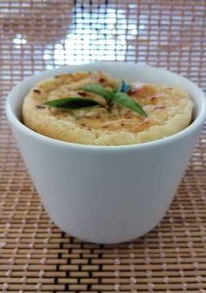 Una foto de Soufflé de salsa Bechamel