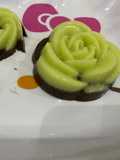 Puding Lumut Pandan Cokelat