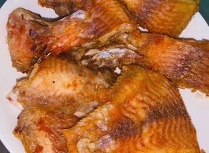 Hình của món Cá điêu hồng chiên.