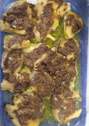 Una foto de Champiñones ostra rellenos