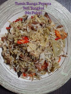 Foto resep Tumis Bunga Pepaya Teri Tongkol (Tidak Pahit)