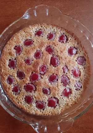 Una foto de Clafoutis de cerezas