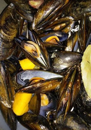 Una foto de Mejillones al vapor