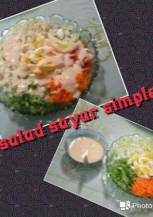Foto resep Salad sayur simple