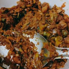 A picture of Cabbage peas Sabji.