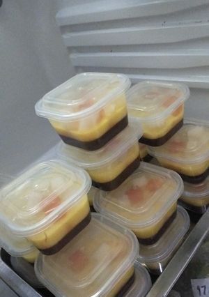 Foto resep Puding Cocktail Lapis Coklat