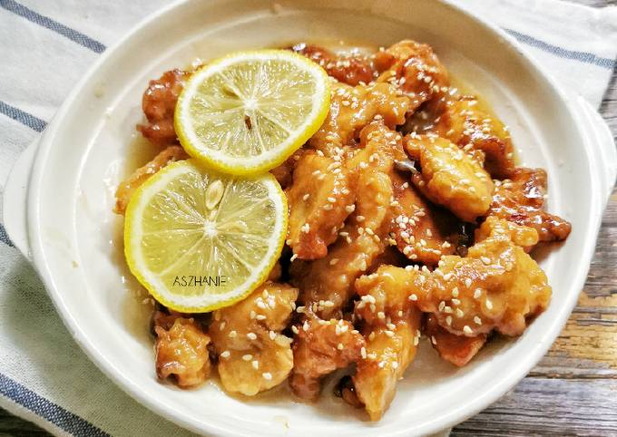 Resipi Ayam Masak Lemon Oleh Asz Haniey Cookpad