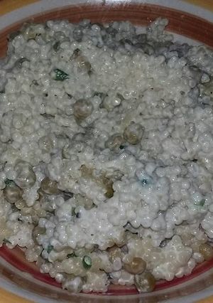 Una foto de Fideos municiones con arvejas