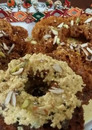 A picture of Rajasthani hot favourite sweet dish # ghevar..