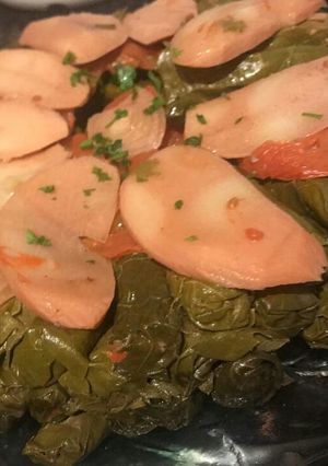 A picture of Stuffed Grape Leaves with Olive Oil 😍.