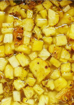 A picture of Pineapple Beer with a kick.