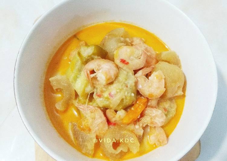 Langkah Mudah untuk Menyiapkan Udang Cecek kuah Santan, Sempurna