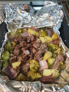 Foto resep Roasted Beef Saikoro with veggie
