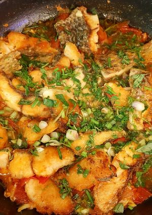 Hình của món Phi lê cá diêu hồng sốt cà chua.