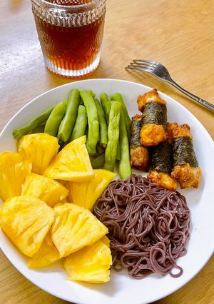 Hình của món Chả ức gà đậu hũ rong biển.