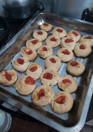 Una foto de Ojitos de maicena y membrillo