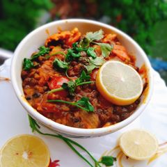 A picture of Dhaba style Egg Tadka.