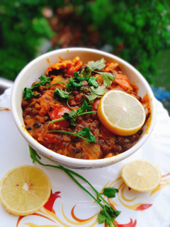 A picture of Dhaba style Egg Tadka.