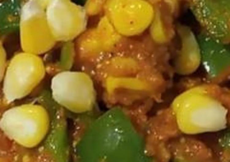 Steps to Prepare Perfect Corn Capsicum Sabzi