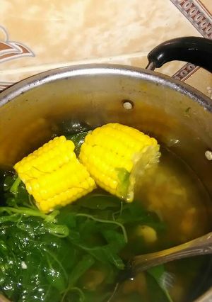 Foto resep Sayur Bayam Jagung sederhana