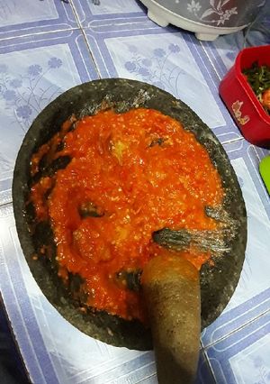 Foto resep Sambal cuma 3 bahan irit pisan mantap jiwaaaaa